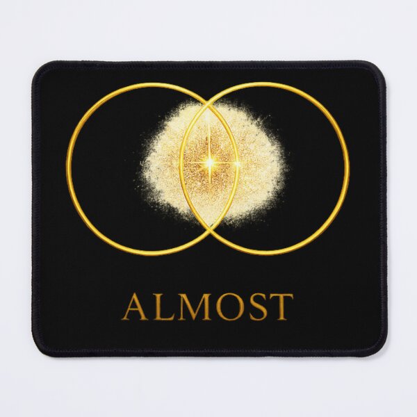 Item preview, Almost Connected - Minimalist Gold Circle Art designed and sold by Quiet Meaning.