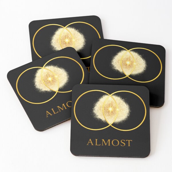 Item preview, Almost Connected - Minimalist Gold Circle Art designed and sold by Quiet Meaning.