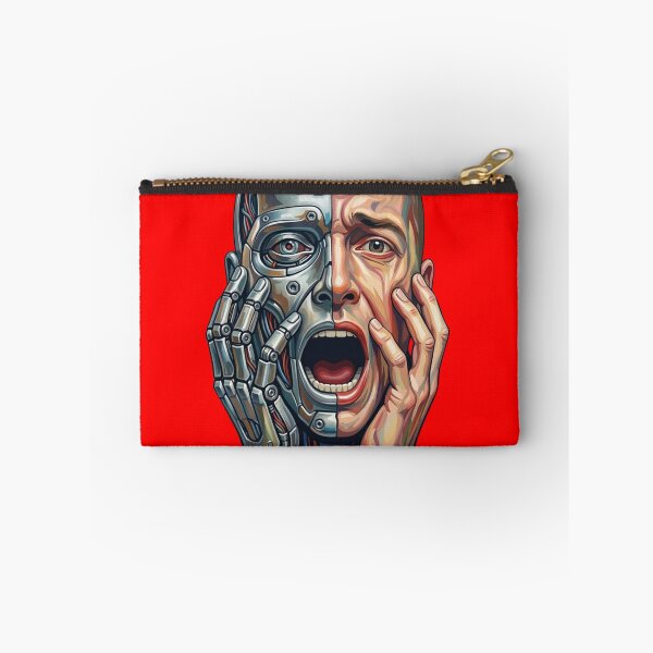 Item preview, Humanity Vs AI: The Cybernetic Scream - Digital Expressionism Art designed and sold by ChaosModeArt.