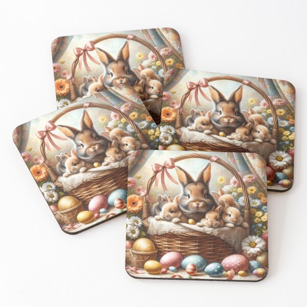 Item preview, Spring Bunny Family Easter Basket designed and sold by NancyzKreations.