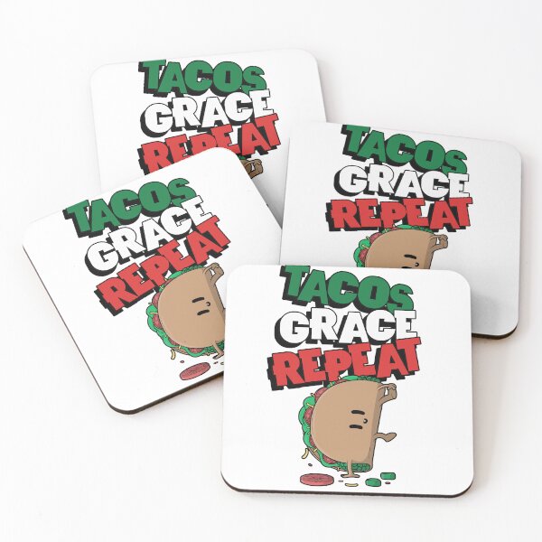 Item preview, Tacos, Grace, Repeat – Fun Christian Food Tee designed and sold by Bellynza.