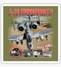 Fairchild Republic A-10 Thunderbolt II (Warthog) Kills Tanks Dead Sticker