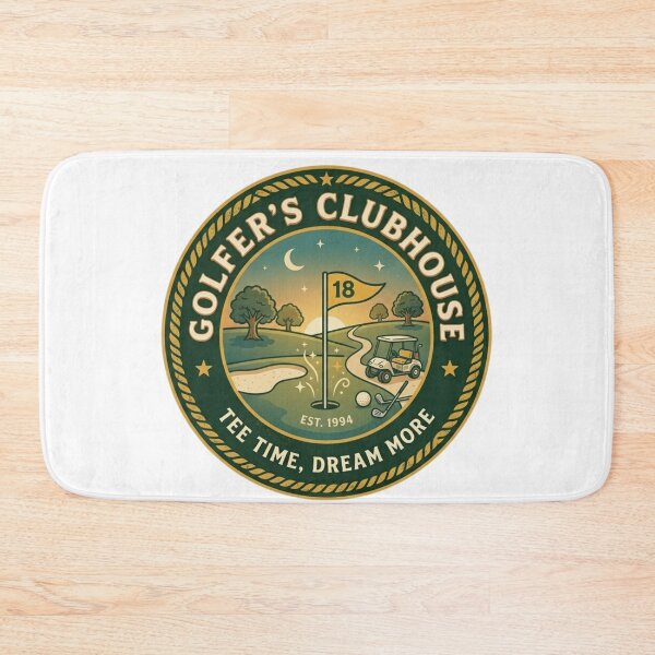 Item preview, Retro Golfer’s Clubhouse Vintage Badge – 19th Hole Golf Illustration designed and sold by Wear Sculpt.