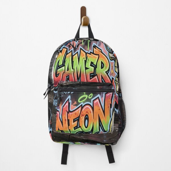 Item preview, Gaming neon graffiti wall art 8k, gaming blends into the real world. designed and sold by Bitzaschnitz.
