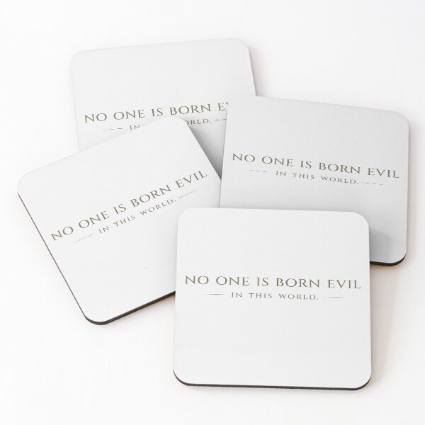 Item preview, No One Is Born Evil - Minimalist Philosophical Quote designed and sold by Quiet Meaning.