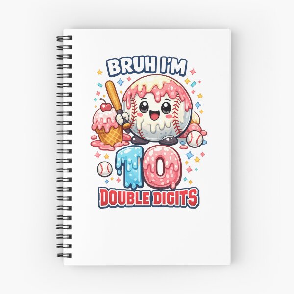 Item preview, Baseball 10 Year Old Birthday T-Shirt, Bruh I’m 10 Double Digits Gift, Ice Cream Drip Graphic Tee designed and sold by HB ART.