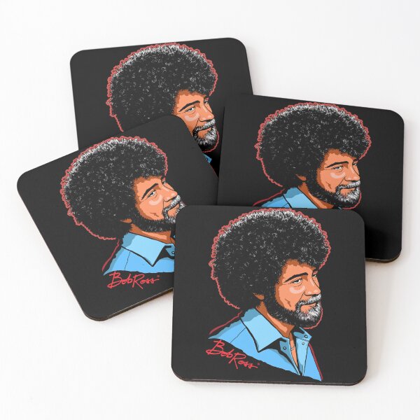Item preview, Happy Painter Bob Ross Illustration designed and sold by Mystikos Art.