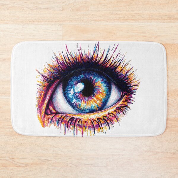 Item preview, Neon Cosmic Eye Rainbow - Surreal Fantasy Vision Art Print designed and sold by DesignArtist.ia.