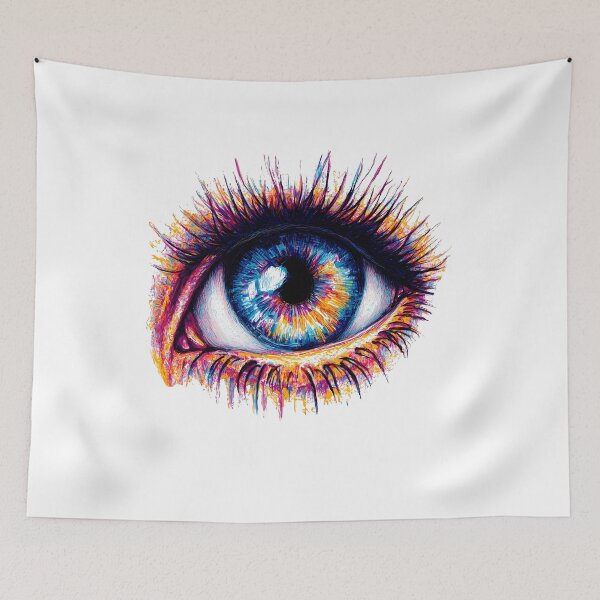 Item preview, Neon Cosmic Eye Rainbow - Surreal Fantasy Vision Art Print designed and sold by DesignArtist.ia.