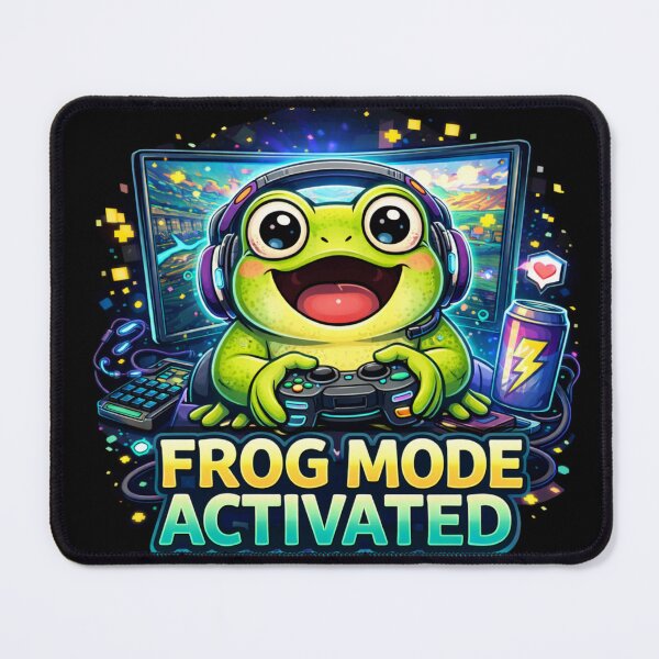 Item preview, Frog Mode Activated Gamer Frog Sticker – Funny Gaming Frog Meme – Gamer Frog Energy designed and sold by VibeOffline Studio.