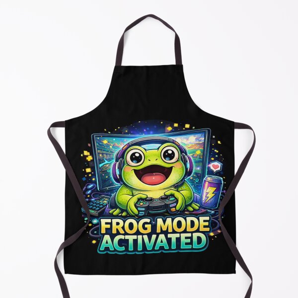 Item preview, Frog Mode Activated Gamer Frog Sticker – Funny Gaming Frog Meme – Gamer Frog Energy designed and sold by VibeOffline Studio.