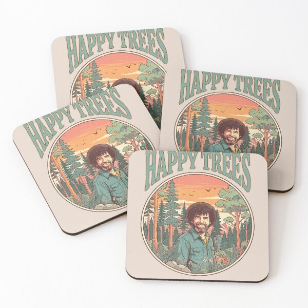 Item preview, Vintage Retro Happy Trees Nature Landscape designed and sold by Mystikos Art.