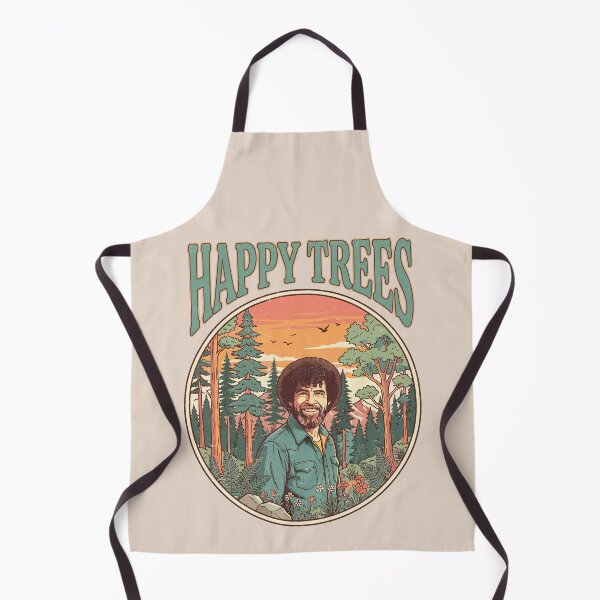 Item preview, Vintage Retro Happy Trees Nature Landscape designed and sold by Mystikos Art.