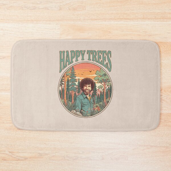 Item preview, Vintage Retro Happy Trees Nature Landscape designed and sold by Mystikos Art.