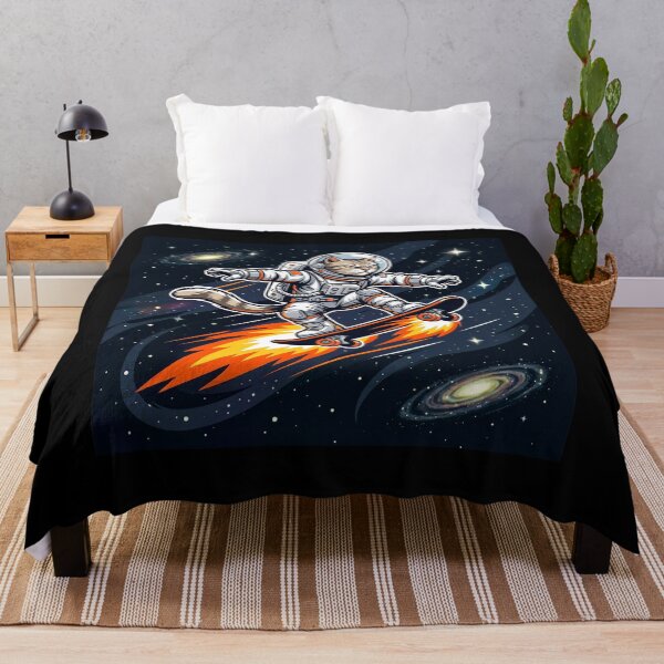 Item preview, Astronaut Skateboard Cat – Space Skater Galaxy Funny Cat Design designed and sold by D-Oles-Mercher.