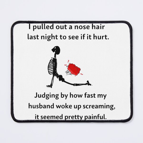 Item preview, Nose Hair Experiment – Dark Humor Skeleton Joke Design | Funny Gross Humor Quote designed and sold by ArcaneArtistry.