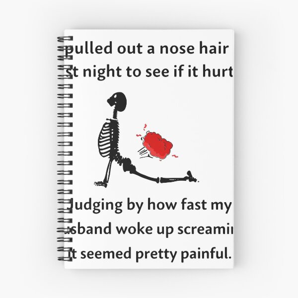 Item preview, Nose Hair Experiment – Dark Humor Skeleton Joke Design | Funny Gross Humor Quote designed and sold by ArcaneArtistry.
