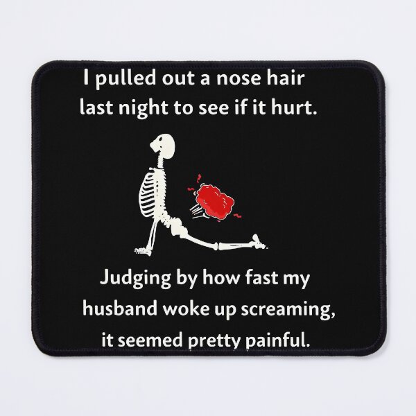 Item preview, Nose Hair Experiment – Dark Humor Skeleton Joke Design | Funny Gross Humor Quote designed and sold by ArcaneArtistry.