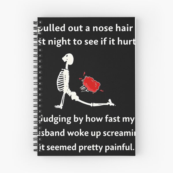 Item preview, Nose Hair Experiment – Dark Humor Skeleton Joke Design | Funny Gross Humor Quote designed and sold by ArcaneArtistry.