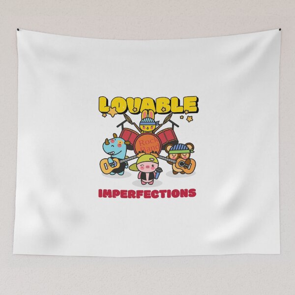 Item preview, Lovable Imperfections Kawaii T-Shirt | Cute Anime Style Self Love Graphic Tee designed and sold by Gerontar.