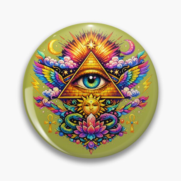Item preview, All Seeing Eye Psychedelic Sacred Geometry | Illuminati Mystic Symbol designed and sold by ViralByDesign.