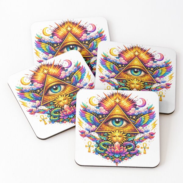 Item preview, All Seeing Eye Psychedelic Sacred Geometry | Illuminati Mystic Symbol designed and sold by ViralByDesign.