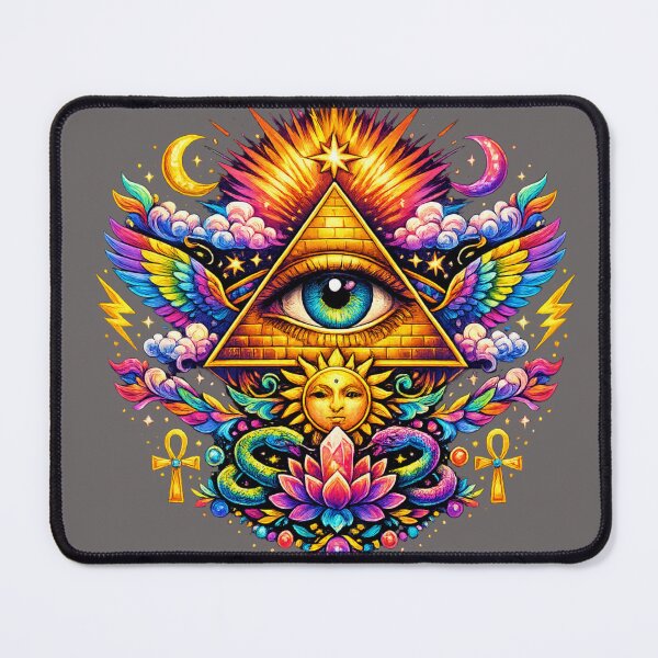 Item preview, All Seeing Eye Psychedelic Sacred Geometry | Illuminati Mystic Symbol designed and sold by ViralByDesign.