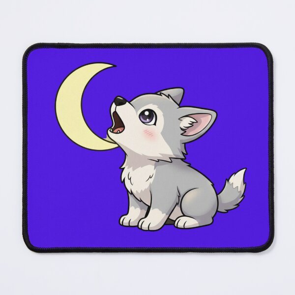 Item preview, Cute Kawaii Wolf Howling at Moon designed and sold by Jackstudioo.