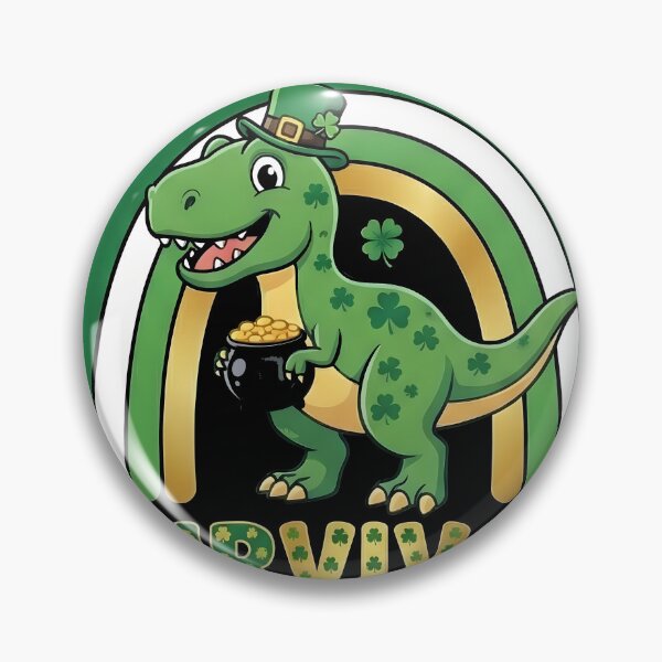 Item preview, Chlamydia Survivor – Funny St. Patrick’s Day Dinosaur Shamrock Design designed and sold by ArcaneArtistry.