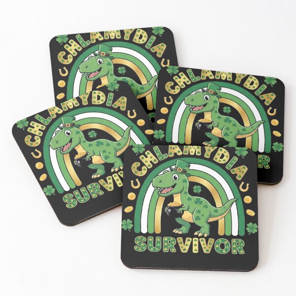 Item preview, Chlamydia Survivor – Funny St. Patrick’s Day Dinosaur Shamrock Design designed and sold by ArcaneArtistry.