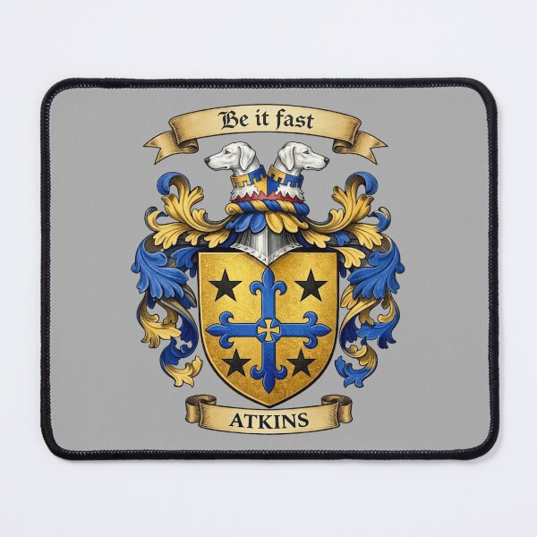Item preview, The Atkins Family Coat of Arms designed and sold by BagTown Clans.