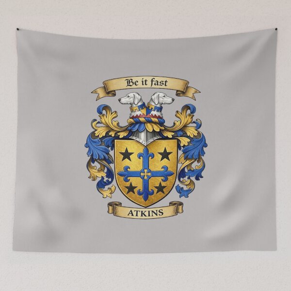 Item preview, The Atkins Family Coat of Arms designed and sold by BagTown Clans.