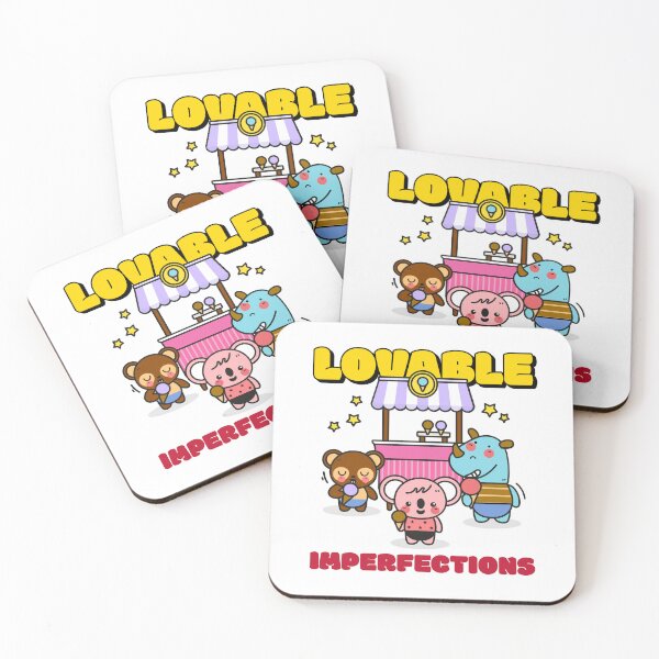 Item preview, Lovable Imperfections Kawaii T-Shirt | Cute Anime Style Self Love Graphic Tee designed and sold by Gerontar.