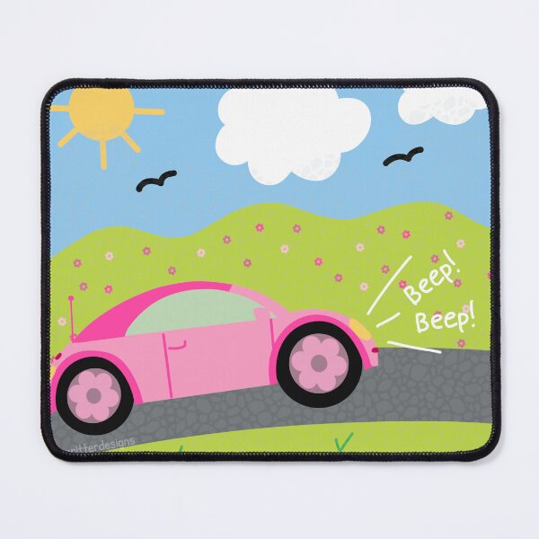 Item preview, CUTE CAR TRAVELING ROAD TRIP PINK designed and sold by GlitterCritterD.