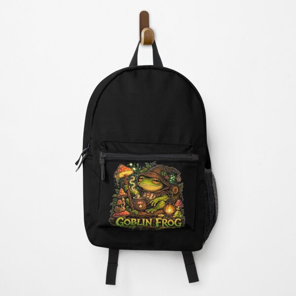 Item preview, Goblin Frog Sticker – Funny Goblincore Frog – Mushroom Fantasy Frog Art designed and sold by VibeOffline Studio.