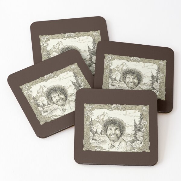 Item preview, Art Nouveau Portrait of the Happy Painter Bob Ross designed and sold by Mystikos Art.