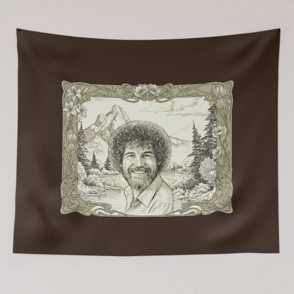 Item preview, Art Nouveau Portrait of the Happy Painter Bob Ross designed and sold by Mystikos Art.