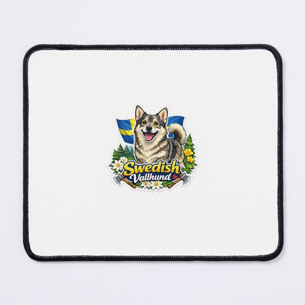 Item preview, Swedish Vallhund and Swedish flag designed and sold by TheVallhundStop.