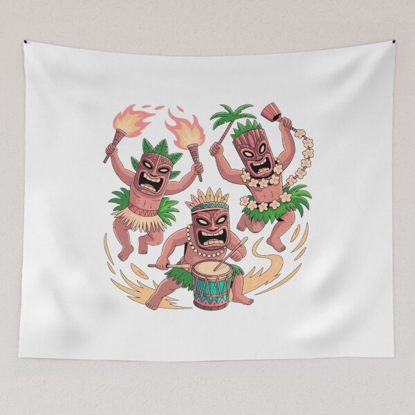 Item preview, Fire Tiki Dance Tribal Polynesian Warrior Performance designed and sold by YounexxART.