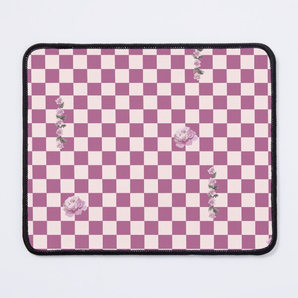 Item preview, Retro Floral Checkerboard Pattern | Pastel & Magenta designed and sold by ApricityPhrases.