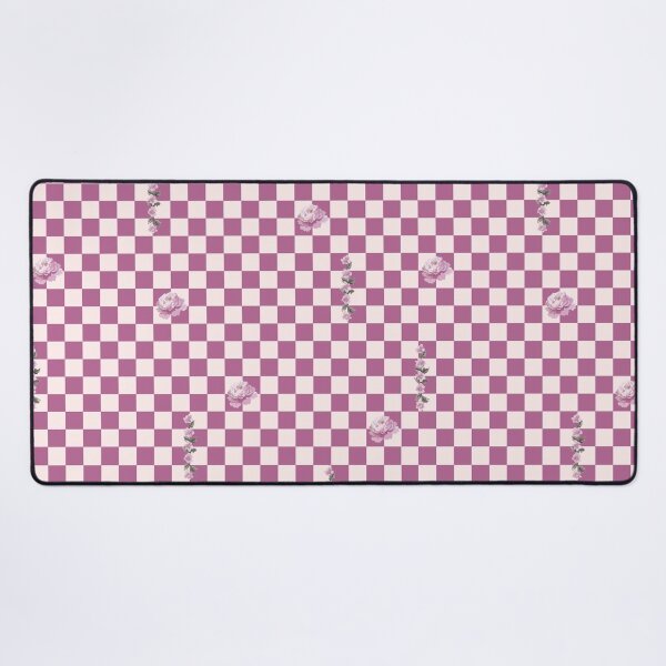 Item preview, Retro Floral Checkerboard Pattern | Pastel & Magenta designed and sold by ApricityPhrases.