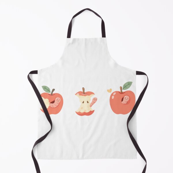 Item preview, Cute Apple Worm Kawaii Fruit  designed and sold by BetweenForms.