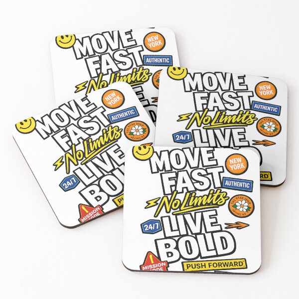 Item preview, Move Fast No Limits – Bold Street Motivation Design designed and sold by Dreamteeworks.