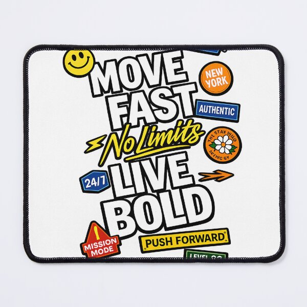 Item preview, Move Fast No Limits – Bold Street Motivation Design designed and sold by Dreamteeworks.