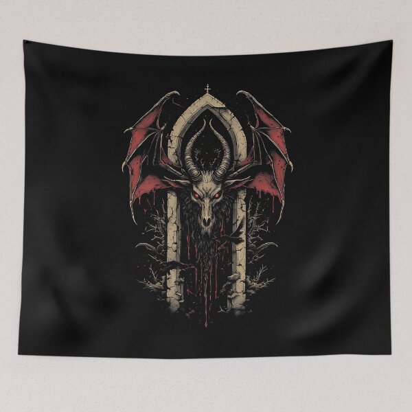 Item preview, Baphomet Goat Skull Gothic Occult Horror designed and sold by MorbidDreams.