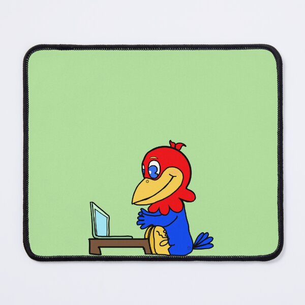 Item preview, Green Baby Jay with laptop! designed and sold by PomegranateHeart.
