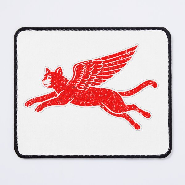 Item preview, Flying Cat Vintage Retro Sticker designed and sold by PIXEL POP DESIGNS - Beyond the Norm!.