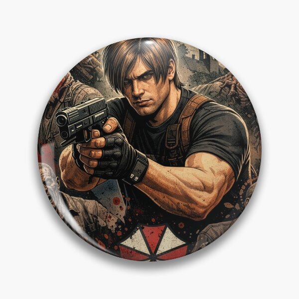 Item preview, Leon S. Kennedy Action Artwork | Resident Evil Gaming Fan Art designed and sold by Kate1art.
