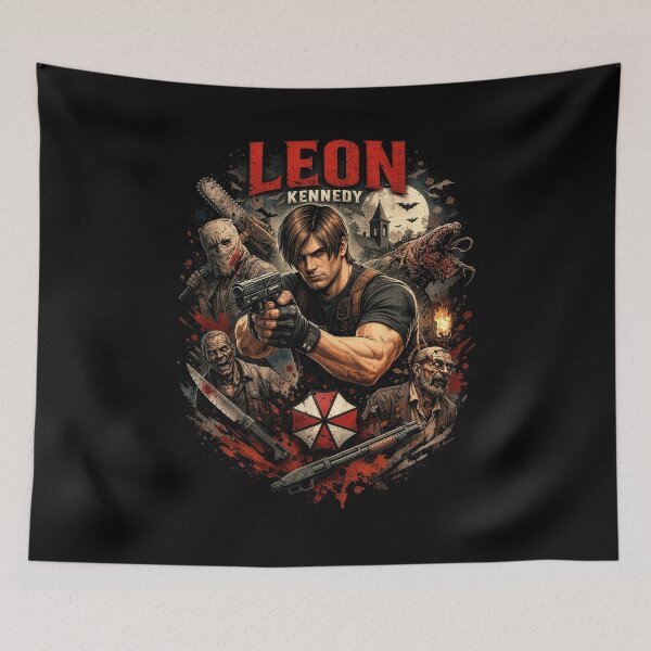 Item preview, Leon S. Kennedy Action Artwork | Resident Evil Gaming Fan Art designed and sold by Kate1art.