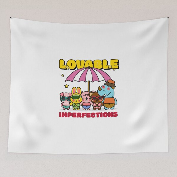 Item preview, Lovable Imperfections Kawaii T-Shirt | Cute Anime Style Self Love Graphic Tee designed and sold by Gerontar.